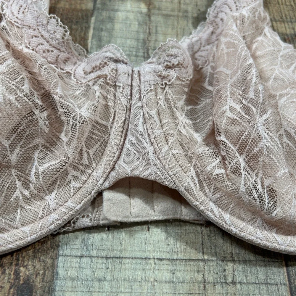 Wacoal 855295 Lace Underwire Bra Nude Beige Full Coverage 36DDD